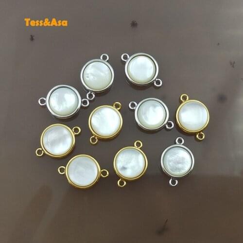 3pcs Natural Plated Pendants Gold Silver Shell Jewelry Handmade Simple Classical Jewelry Connector For Bangle Bracelet Making