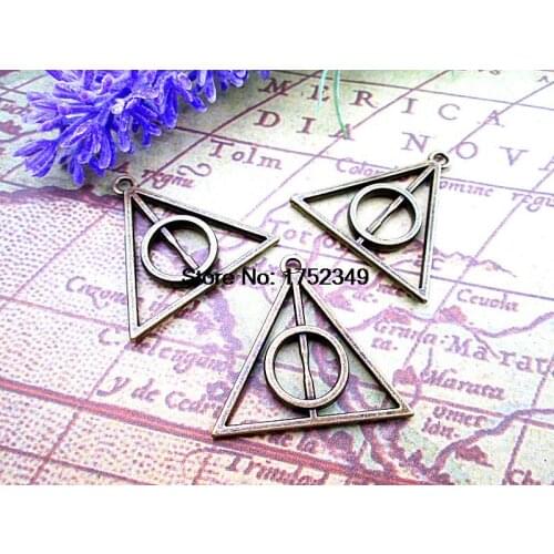 8pcs Triangle Charms, Antique bronze tone triangle Charm Pendant, Jewelry findings 32X32mm