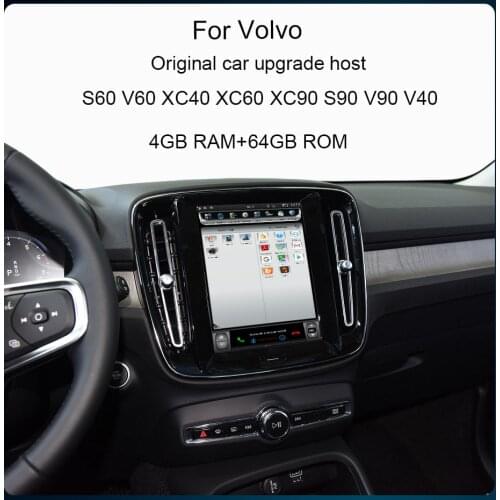COHO Car Android 9.0 radio Multimedia player tesla style Interface Box Car decoding box For volvo S60 V60 XC40 XC60 XC90 S90 V90