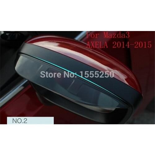 Auto rear view mirror rain shield deflector For Mazda 3 AXELA 2014 2015 ,ABS ,2pcs/lot,car styling
