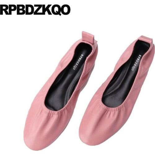 Pink Round Toe 10 Flats Comfortable Ballerina Plus Size Designer Ballet 11 Wide Fit Shoes Ladies Yellow Women Large Slip On