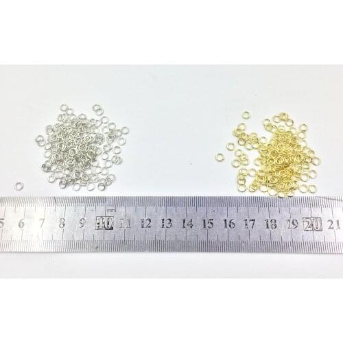 Eruifa 200pcs/lot 0.7*4mm Ring Gold/Rhodium Color Iron Material Jump rings DIY Jewelry Accessory Jewellery Finding