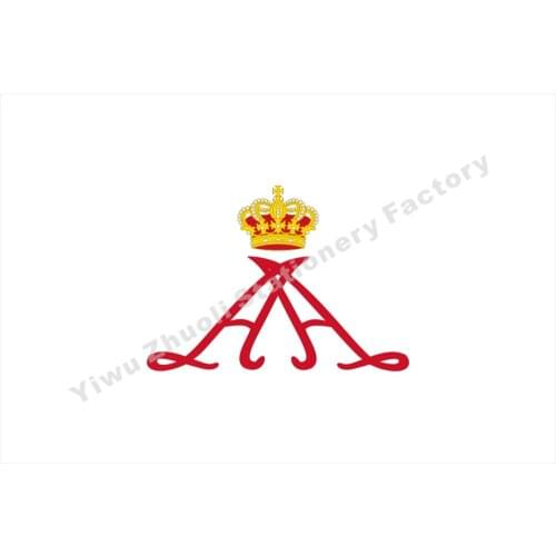 Monaco Prince Alberto II Flag 150X90cm (3x5FT) 120g 100D Polyester Double Stitched High Quality Banner Free Shipping