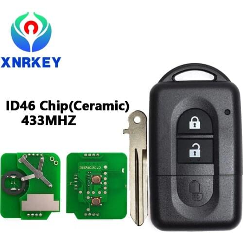 Remote CARD KEY for Nissan MICRA Xtrail DUKE Qashqai Pathfinder X Id46 OEM 433MHZ with Soft Rubber Buttons
