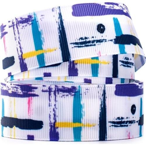 10yards different sizes lively pattern ribbon printed grosgrain ribbon