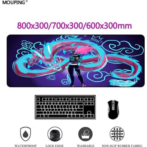League of Legends Ahri Mousepad Anime Mouse Pad Graffiti Gamer Keyboard Gaming Accessories Carpet Non-slipmat 80x30 DropShipping