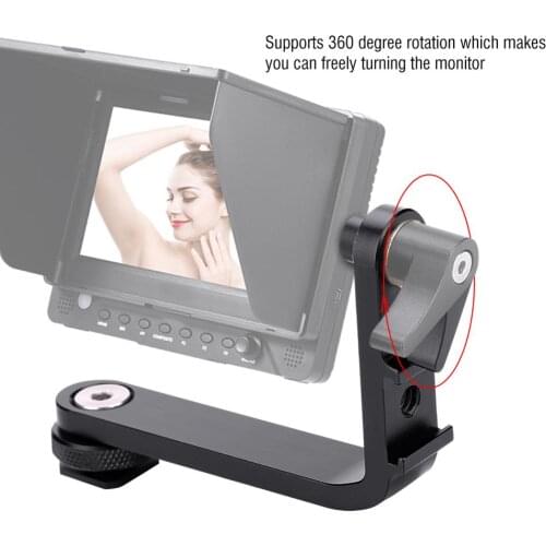 Fotografia Photo Studio Aluminium Alloy Lightweight Cold Shoe Monitor Extension L Bracket Support For Camera Fotografia