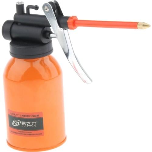 250ml Steel High Pressure Hand Pump Oiler Oil Pot Spray Can for Lubricants