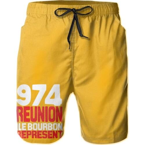Male Shorts Causal R181 Breathable Quick Dry Funny Noveltyrunning 974 La Reunion, Represent