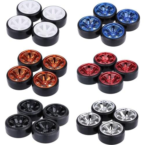 4Pack 1:10 Rubber Wheels & Tires Set fit HSP HPI Kyosho RC Rock Crawler Car Vehicles Buggy DIY Accessories Parts