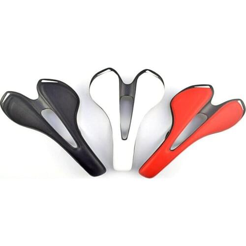 Full Carbon Fiber Mountain Road Bike Saddle Leather Saddle Riding Equipment