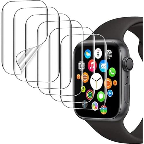 3pcs Clear Full Screen Protector Film for Apple Watch 6 SE 5 4 40MM 44MM Protective Film for iWatch Series 3 2 1 38MM 42MM