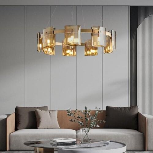 Living room luxury LED chandelier Led bedroom ceiling chandelier American chandelier kitchen LED luster lamps