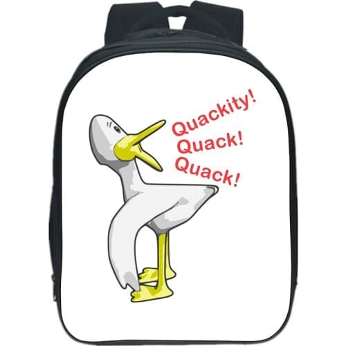 Quackity Backpack Children Bag My Beloved Duck Teen School Bags Boy Girl Bookbag Students Casual Rucksack Cartoons Mochila