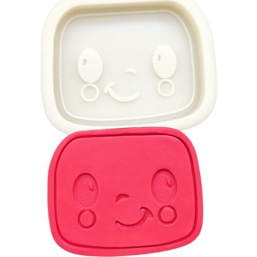 Smiling Face Silicone Sugarcraft Mold Resin Tools Cupcake Baking Mould Fondant Cake Decorating Tools