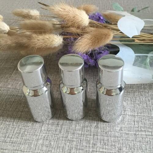 10ml essentical oil glass dropper bottle silver plated dropper container refillable cosmetics bottles travel containerwholesale