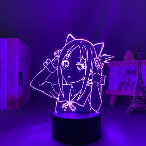 Anime Led Night Light Kaguya Sama Love Is War for Bedroom Decor Light Battery Powered Birthday Gift Manga Lamp Love Is War