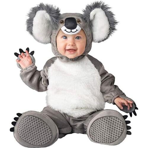 Infant Baby Cartoon Koala Party Make Up Costumes Newborn Animals Halloween Cosplay Costume Dress Up Outfit Photography Clothing