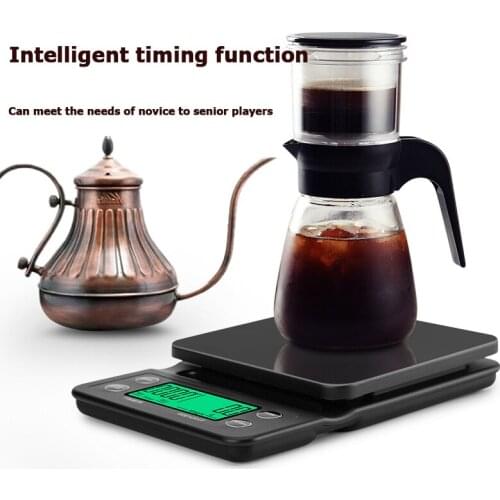 3kg/0.1g 5kg/0.1g Portable Electronic Digital LCD Coffee Scale with Timer High Precision Intelligent Food Scale Barista Tools