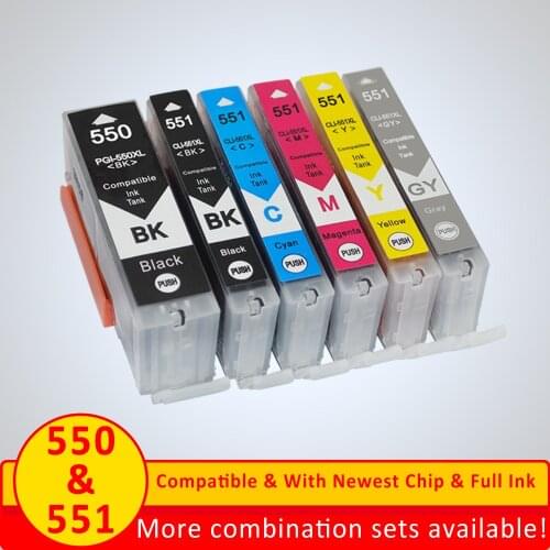 XiangYu pgi 550 for canon 551 Compatible ink Cartridges For Canon MG6350 MG7150 IP8750 Ip7250 printer PGI-550 CLI 551 PGI550