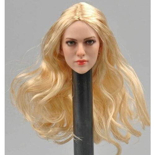 1/6 figure European and American blonde female head carving model for 12 inch Action figure accessories