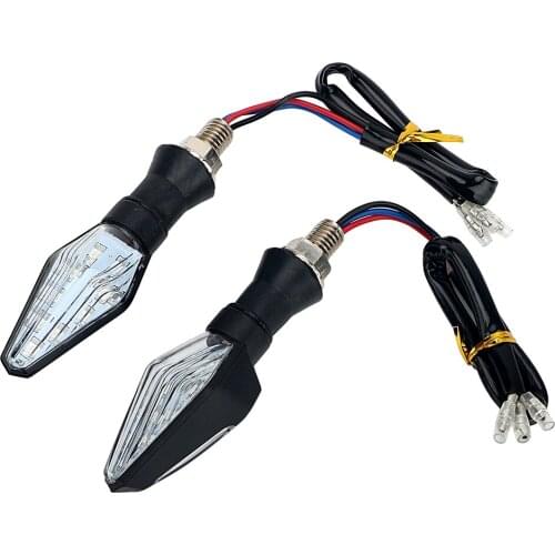 1 Pair Dual Color LED Turn Signal Lamp Motorcycle Flasher 12 Led Blue & Amber Blinker Light Motorbike Indicator Light