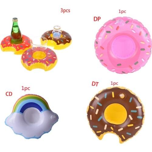 3pcs/lot Floating Cup Holder Circle For Swimming Pool Party Decorations Donuts Inflatable Water Drink High Quality