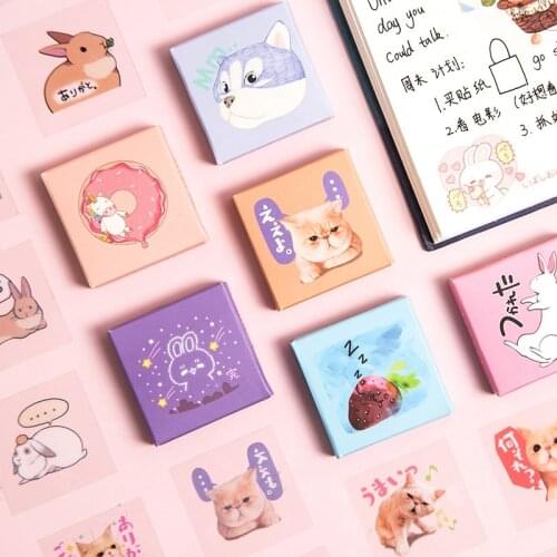 30pcs/Box Cute Cartoon Animals Scrapbooking Seal Book Label Paper Sticker DIY Stationery Crafts Diary Mobile Decoration Supplies