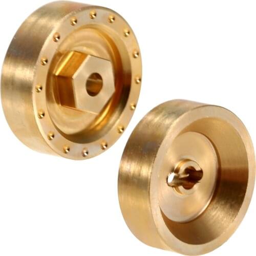 4PCS 4/6MM Brass Counterweight Wheel Hub Weights Adapter for Axial 1/24 SCX24 90081 AXI00001 AXI00002 RC Car accessories