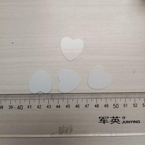 50pcs/lot Blank Sublimable Heart Aluminum Patch 25*25mm