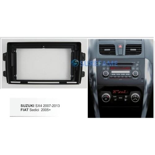 9 inch Car Fascia Radio Panel for FIAT Sedici 2006-2014 / SUZUKI SX4 2007-2014 Dash Kit 9inch Facia Bezel Adapter Trim Plate