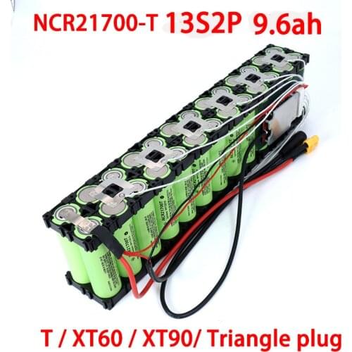 48V 9.6AH NCR21700T 13S2P High power 750W Electric Bike Battery E-bike Battery 54.2V 9600mAh Lithium Battery with 50A BMS