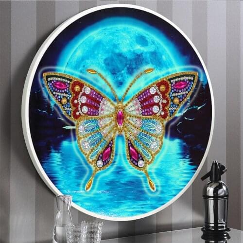 5D DIY Diamond Painting Special Diamond Embroidery Tassel Round Frame Diamond Painting Rhinestone Crystal Home Decoration