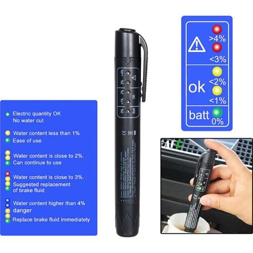 Car Brake Liquid Digital Tester Car Brake Fluid Tester Accurate Oil Quality Check Pen Universal Vehicle Automotive Testing Tool