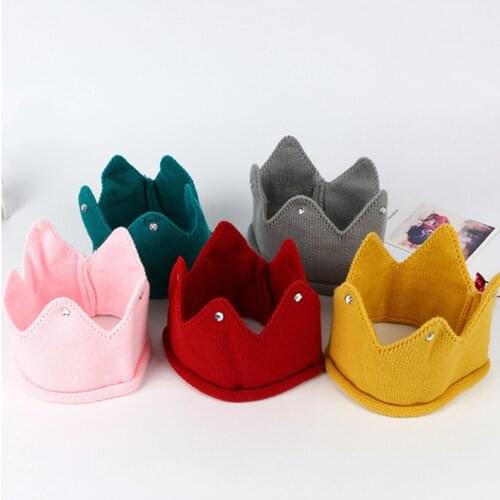 WZCX 2019 New Fashion Autumn Winter Solid Color Birthday Knitted Hat Tide Baby Simple Irregular Beanie Child Hat