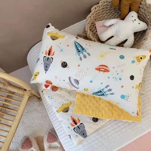 30X50cm kids cushions cotton face minky dot pillows hold pillow girl baby nordic room decoration crib bumper with insert