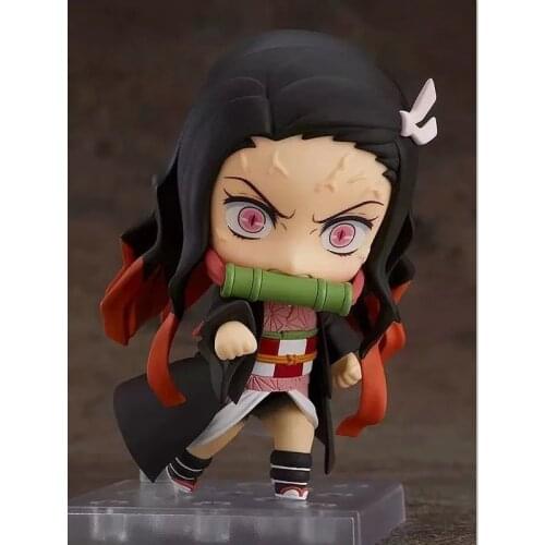 10CM Demon Slayer Anime Figure Kamado 1193 Tanjiro 1194 Nezuko Movable Face-changing Q Version Clay Doll Collection Ornaments