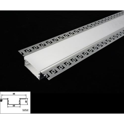 3Pcs Of 1M 40Inch 30-50 MM Embedded LED Aluminum Profile ,Trimless Strip Drywall Recessed Ceiling Slot Groove Edge Line Channel