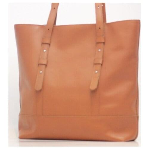 Leather Works -Genuine Leather Maxi Bag- Real Genuine Leather- %100 Hand Made