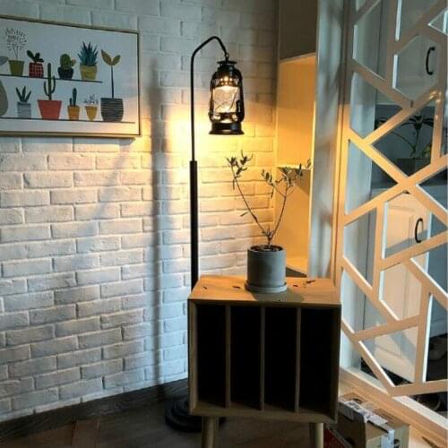 Creative Cafe Kerosene Lamp American Simple Bedroom Old Lantern European Retro Vintage Floor Lamp WF5061008