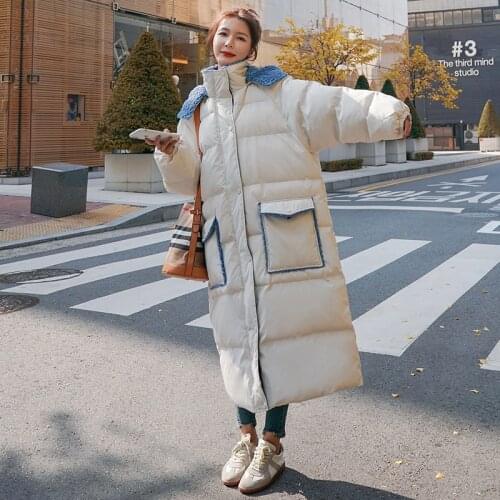 Winter Lamb Wool Coat Female 2021 New Cotton Thicken Stitching Big Pocket Retro Chic Straight Long Sleeve Loose Women Jacket PJ9
