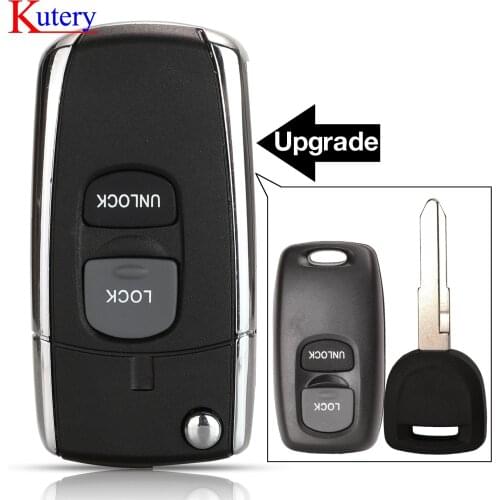 Kutery upgrade modified Folding Flip Car Key Shell for MAZDA 2 3 6 626 323 Blank Blade Key Replacement Cover Case Fob