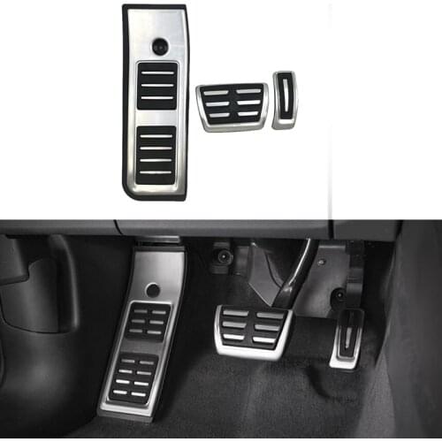 LHD No Drilling AT For Audi A6 C8 Type 4K 2019 2020 Car Accelerator Fuel Gas Brake Foot Footrest Dead Pedal Pad Kit Set