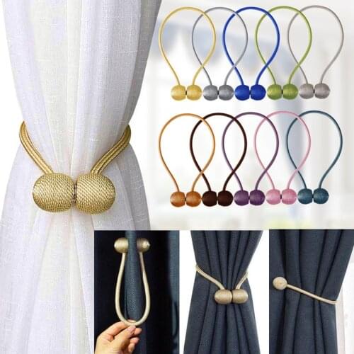 1Pc Colorful Magnetic Curtain Tieback Roll Tie Backs Accessories Curtains Holder Holdback Cilp Buckle Strap Rope Home Decoration