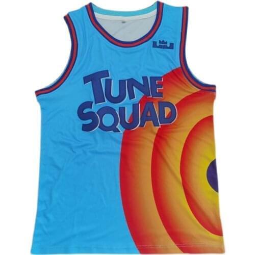 Space Jam2 Basketball LBJ Jersey Tune Squad embroidery#6 James Top Cos Costume Basketball t-shirt & shorts Uniform
