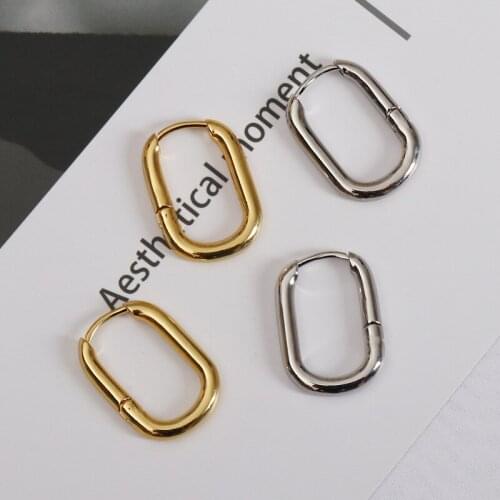 Fashion Prevent Allergy Gold Hoop Earrings Charm Women Trendy Jewelry Vintage Simple O Shaped Geometric Party Accessories