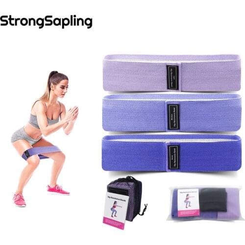 Fitness Exercise Resistance Band 3-Piece Set Durable Hip Circle Band Yoga Training Anti-slip For Home Workout Exercise Equipment