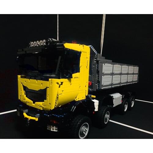 New moc RC dump truck 8x8 giant truck remote control electric Fit LeGINGlys MOC-5287 Kits Building Blocks Bricks Diy Toys Gift