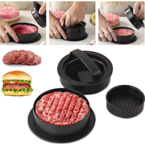 Hamburger Meat Press Maker Manual ABS Non-Stick Stuffed Round Shape Burger Patties Beef Grill Pie Press Mold Kitchen Accessories