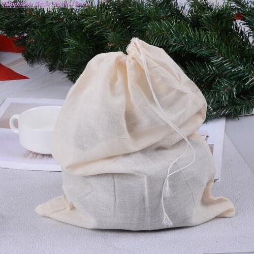 1pcs Reusable Cotton Food Filter Bag Nut Milk Bag Squeeze Juice Grid Mesh Filter Sieve Cold Brew Coffee Filter 30*40cm